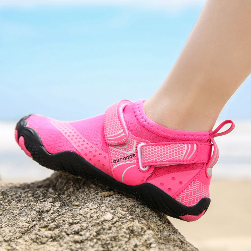 Kids Water Shoes Barefoot Quick Dry Aqua Sports Shoes Boys Girls - Pink Size Bigkid US2=EU32 - image8