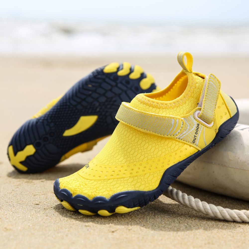 Kids Water Shoes Barefoot Quick Dry Aqua Sports Shoes Boys Girls - Yellow Size Bigkid US2=EU32 - image6