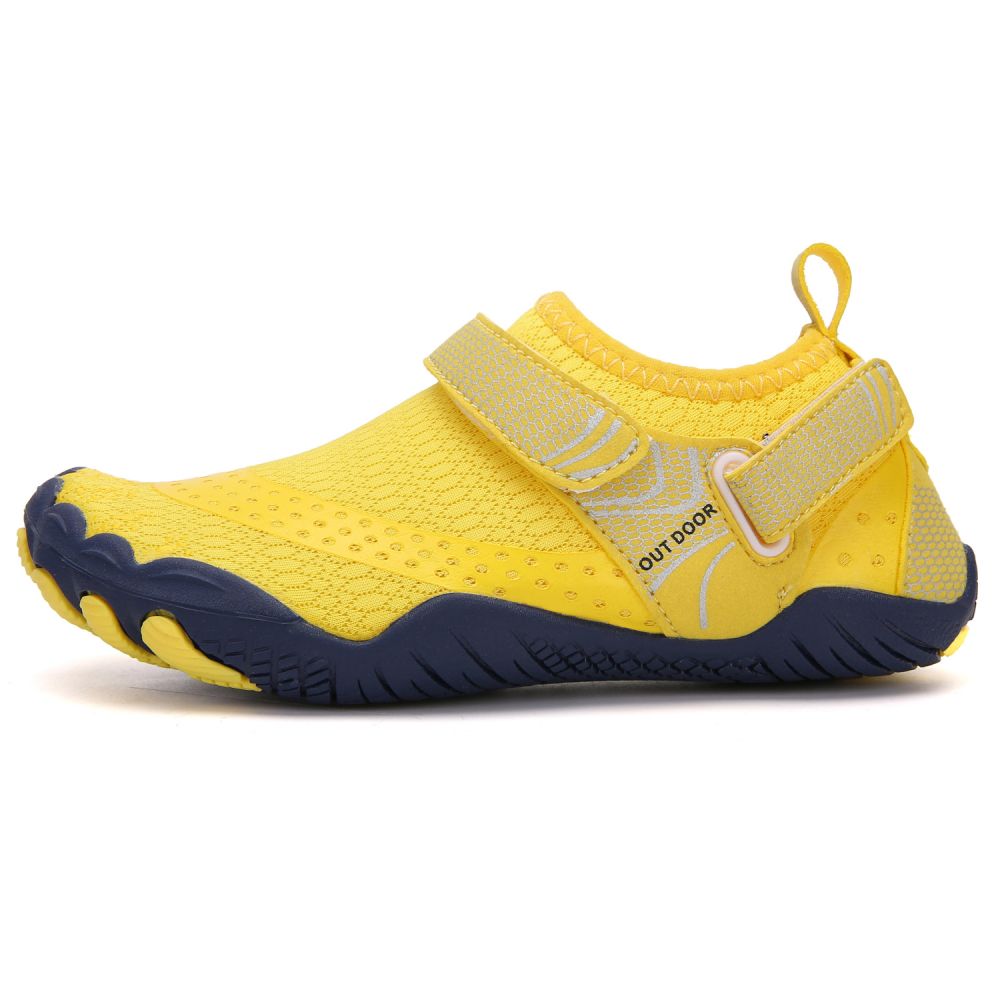 Kids Water Shoes Barefoot Quick Dry Aqua Sports Shoes Boys Girls - Yellow Size Bigkid US3 = EU34 - image2