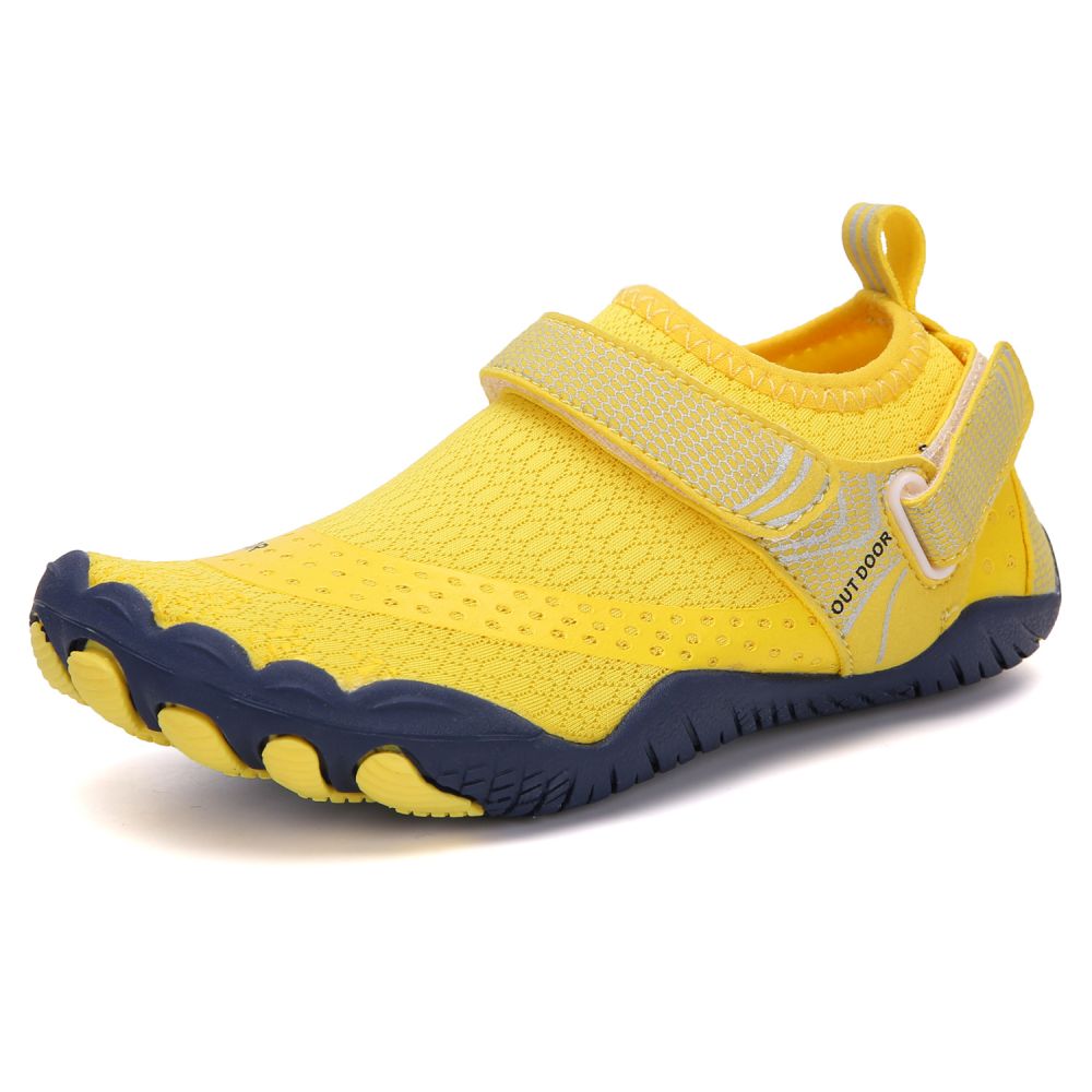 Kids Water Shoes Barefoot Quick Dry Aqua Sports Shoes Boys Girls - Yellow Size Bigkid US3 = EU34 - image1