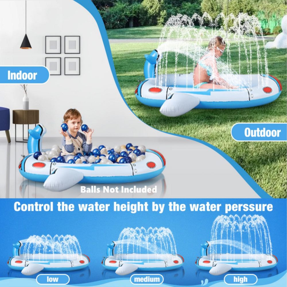 Inflatable Sprinkler Pool for Kids - Spaceship - image6