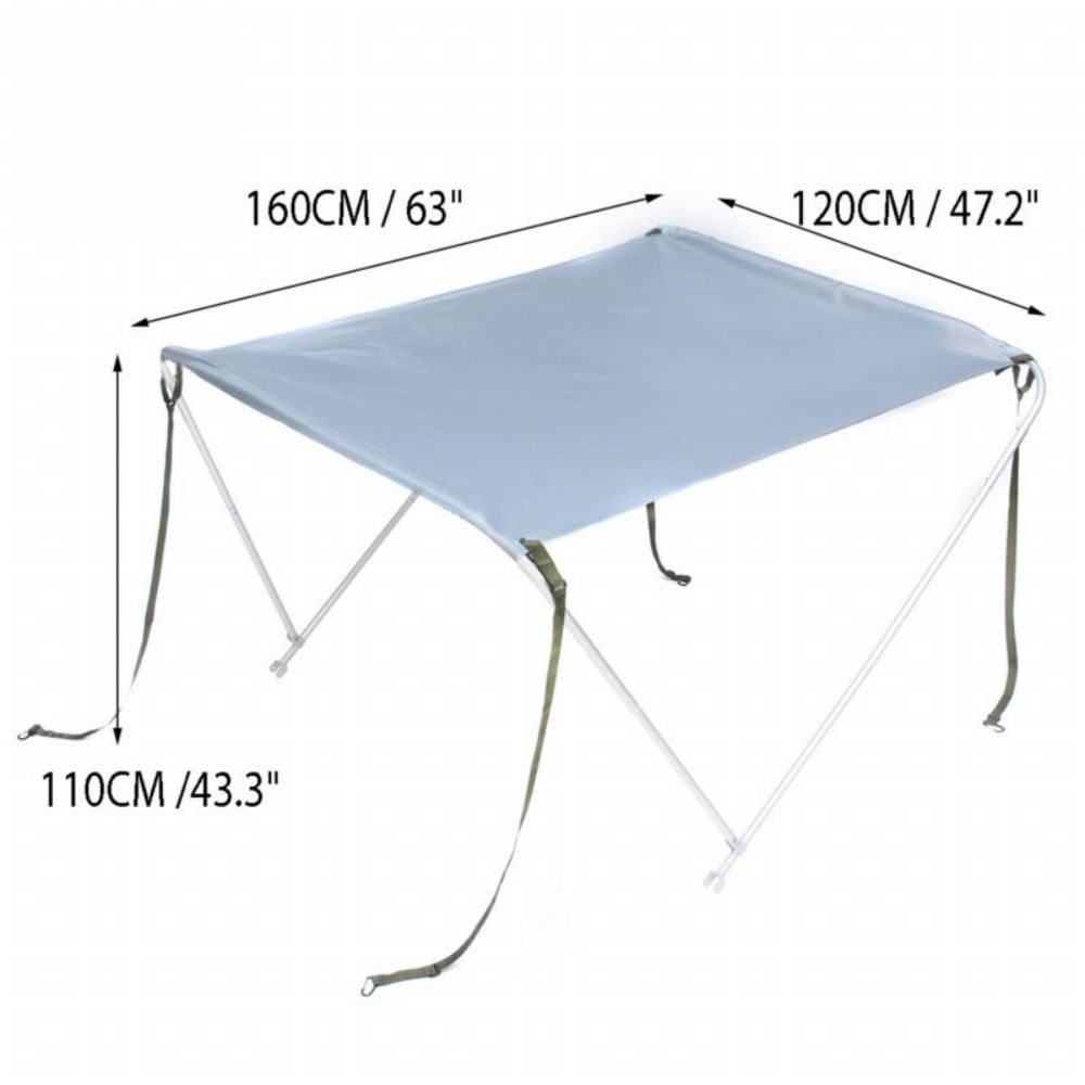 White Boat Foldable Anti-UV Tent Sunshade Awning Bimini Top Canopy Cover - image2