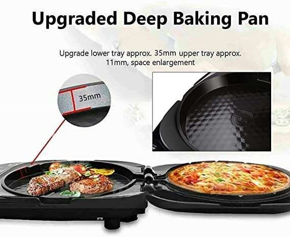 Joyoung Electric Baking Pan 2-Sided Heating Grill BBQ Pancake Maker 30cm - image6