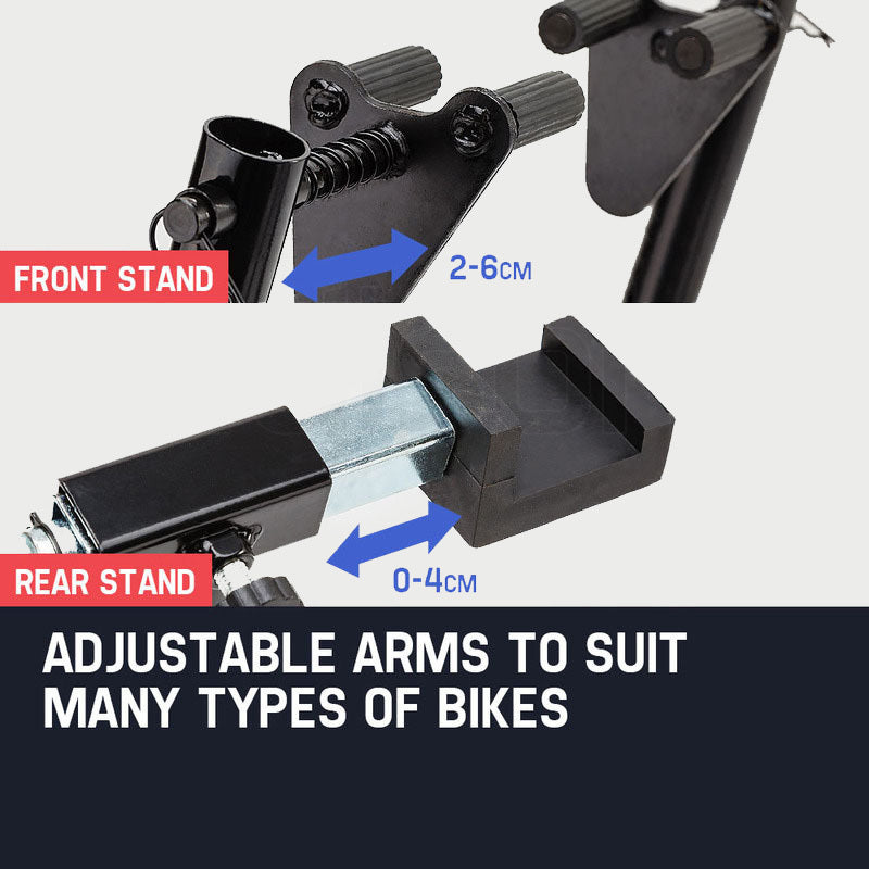 T-REX Motorcycle Stands Front & Rear Heavy-Duty Motorbike Lift Paddock Steel - image2