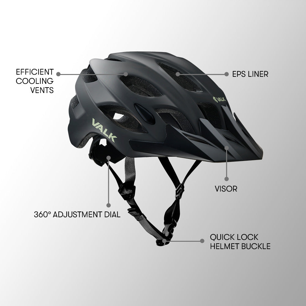 VALK Mountain Bike Helmet Small 54-56cm MTB Bicycle Cycling Safety Accessories - image2