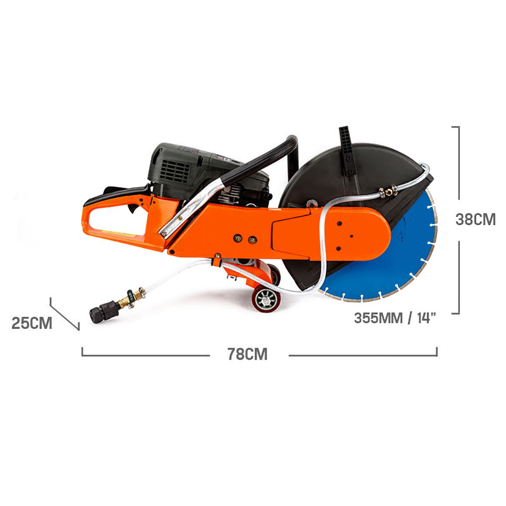 Baumr-AG 75cc Concrete Cut Off Demolition Saw Wet Demo Road Cutter Brick - image6