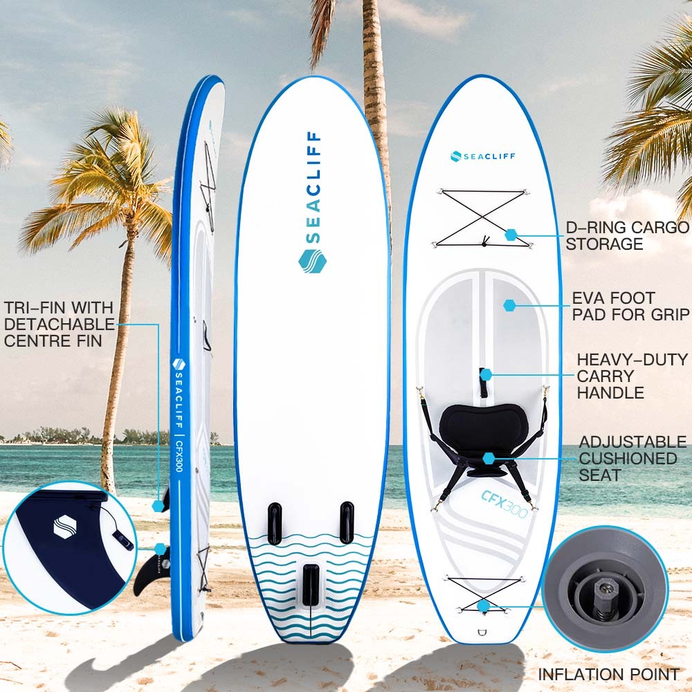 SEACLIFF Stand Up Paddle Board SUP Inflatable Paddleboard Kayak Surf Board - image2