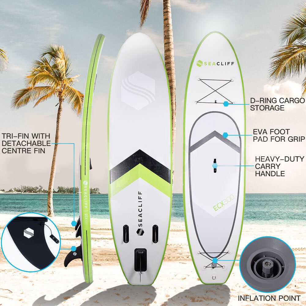 SEACLIFF 10ft Stand Up Paddleboard Paddle Board SUP Inflatable Blow Standing 10' - image2