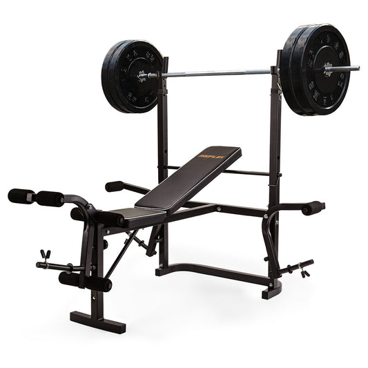 PROFLEX 7in1 Weight Bench Press Multi-Station Home Gym Leg Curl Equipment Set - image1