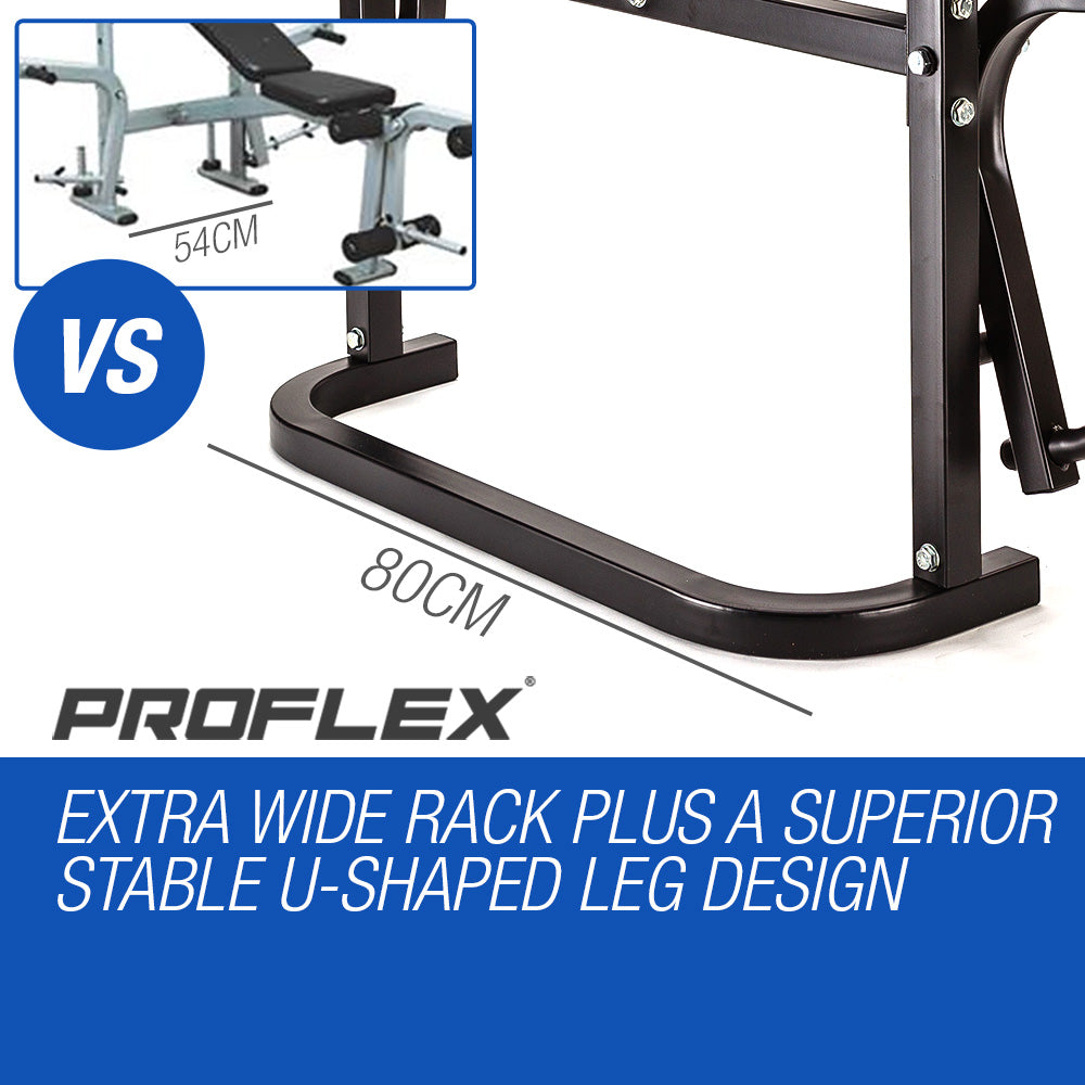 PROFLEX 7in1 Weight Bench Press Multi-Station Home Gym Leg Curl Equipment Set - image3