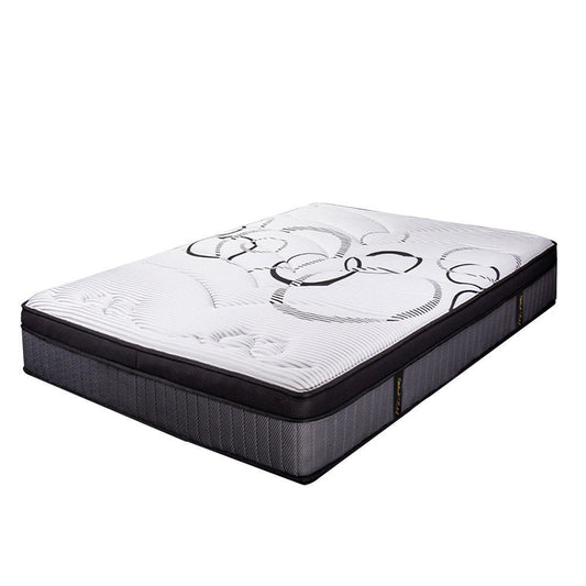 Kingston Slumber Mattress KING Size Bed Euro Top Pocket Spring Firm Bedding Foam 34CM - image1