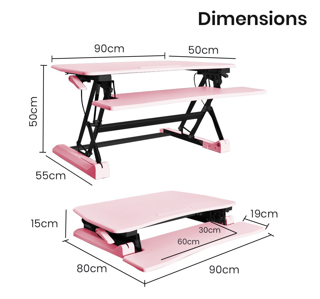 FORTIA Desk Riser Height Adjustable Standing Sit Stand Computer Monitor Desktop - image6