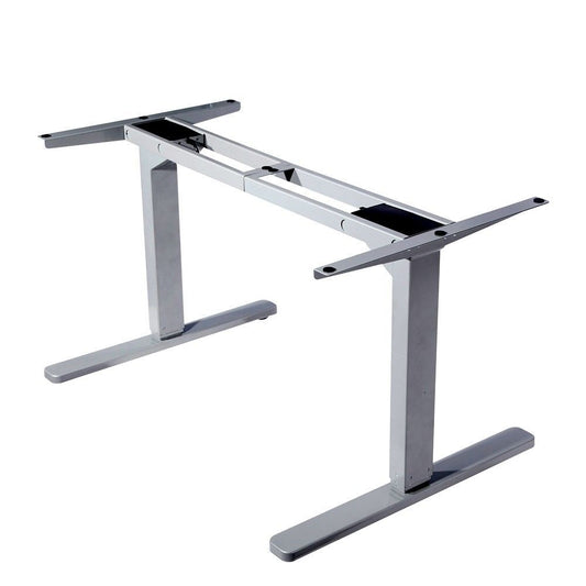 FORTIA Height Adjustable Standing Desk Frame Only Sit Stand Electric Office SLV - image1