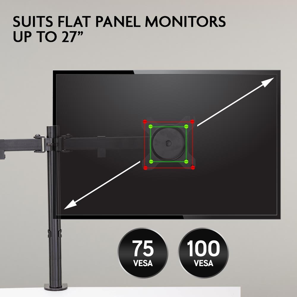 FORTIA Desk Monitor Stand 2 Arm - Dual Computer Holder Screen Riser Bracket - image4
