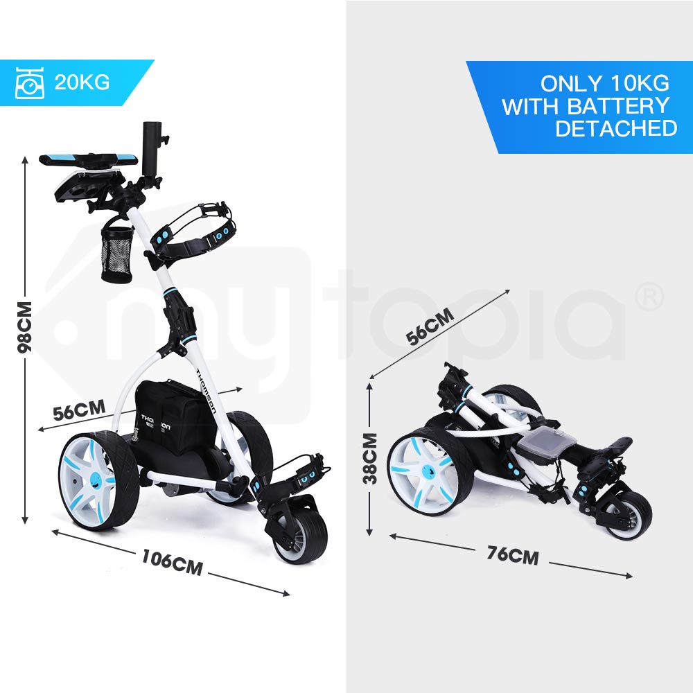 THOMSON Golf Buggy Electric Trolley Automatic Motorised Foldable Cart Powered - image6