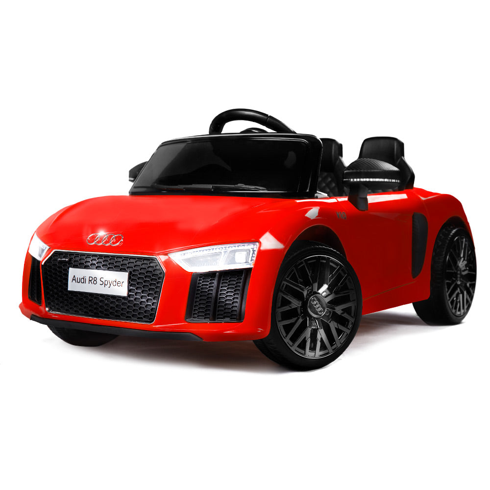 Rovo Kids Kids Ride-On Car Licensed AUDI R8 SPYDER Battery Electric Toy Remote 12V Red - image1