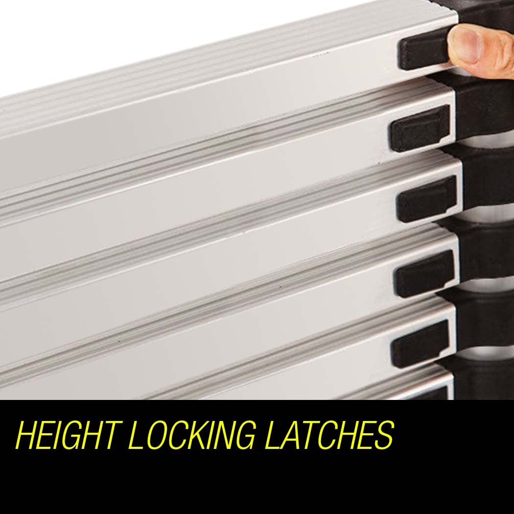 Bullet 3.8m Telescopic Aluminium Ladder Alloy Extension Extendable Steps Multi Portable - image3