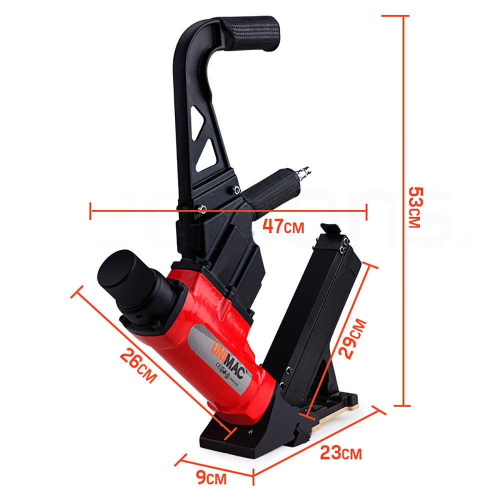 UNIMAC Pneumatic Flooring Nailer Staple Gun Floor Gas Nail Cleat Stapler - image6