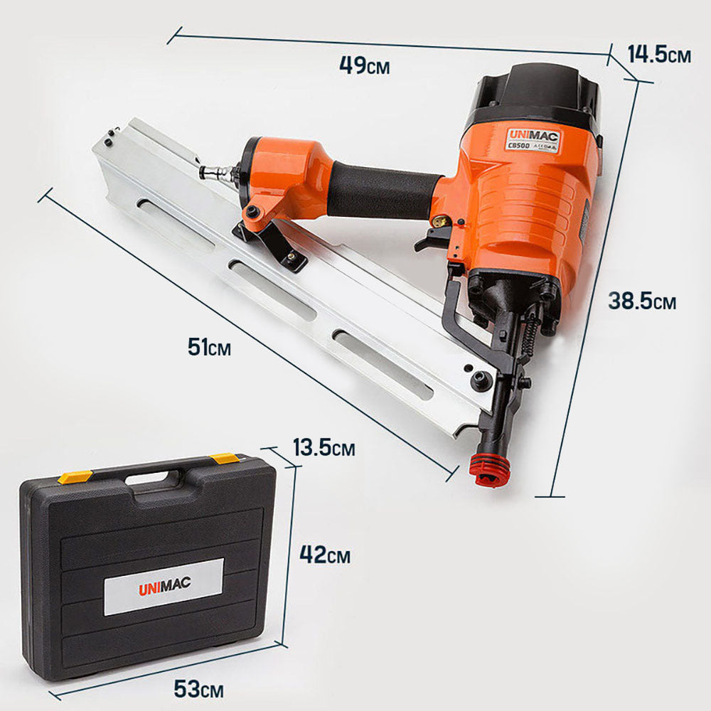 UNIMAC Construction Framing Nail Gun - Heavy Duty Air Nailer Pneumatic - image6