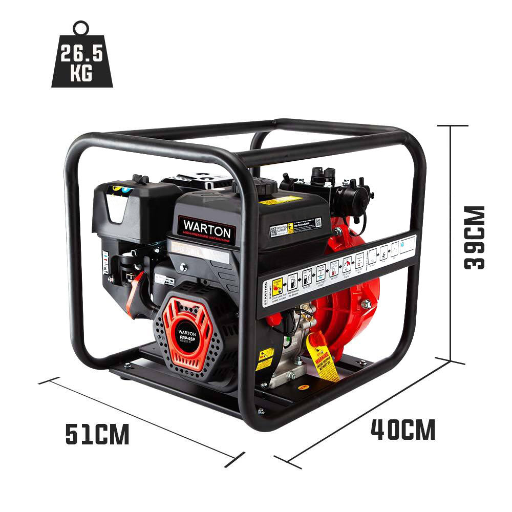 WARTON Petrol Water Pump 8HP Fire Fighting High Pressure Transfer Irrigation 4 - image6