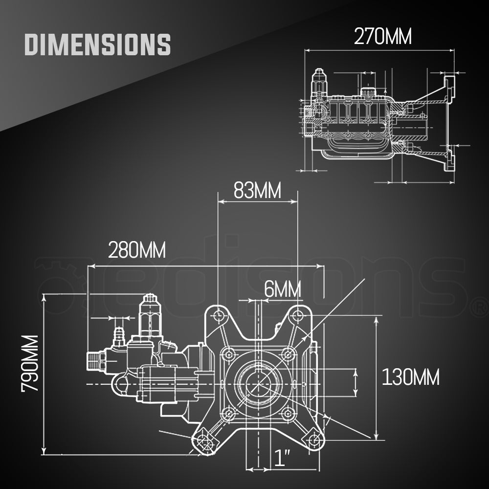 Pressure Washer Pump 4000psi RSV4G40 AR Annovi Revereri suits most 9-13 HP - image6