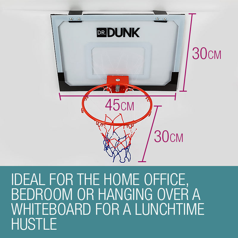 Dr.Dunk Indoor Mini Basketball Hoop Ring Backboard Kit Door Mounted Mount Kid Set - image6