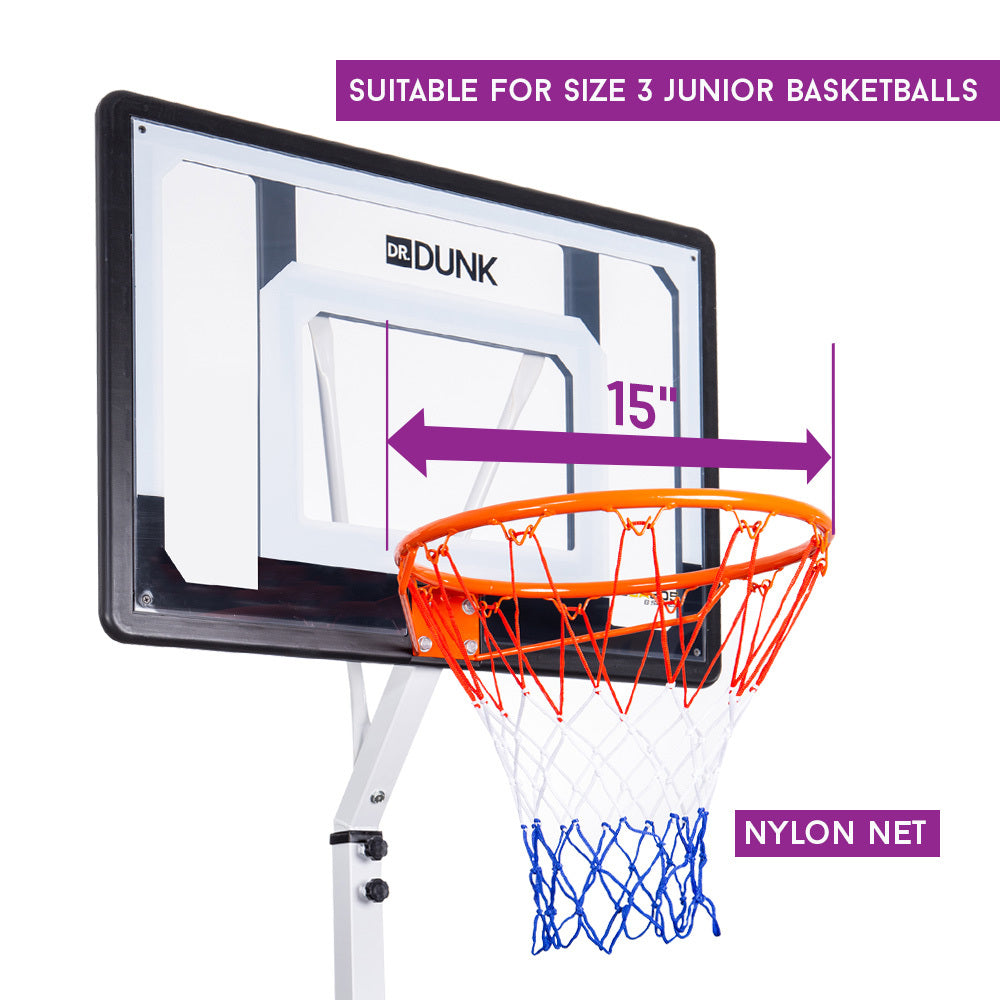 Dr.Dunk Portable Basketball Hoop Stand System Height Adjustable Net Ring Kids - image10