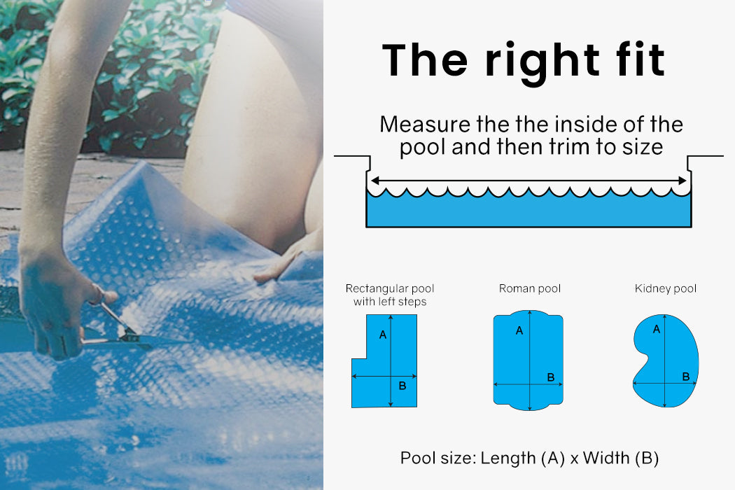 AURELAQUA Pool Cover 500 Micron 10x5m Solar Blanket Swimming Thermal Blue Silver - image6