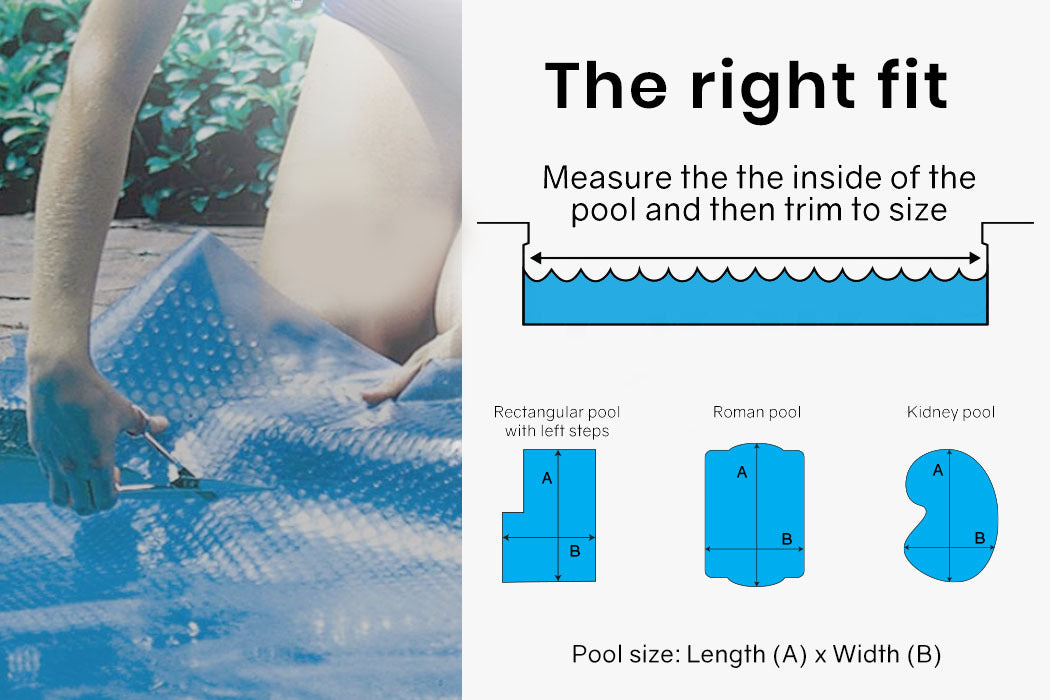 AURELAQUA Pool Cover 400 Micron 7x4m Solar Blanket Swimming Thermal Blue Silver - image6