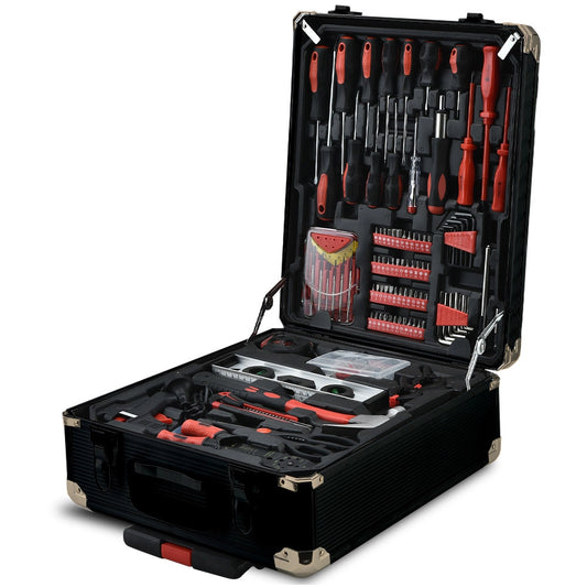 BULLET 925PC Tool Box On Wheels Kit Trolley Mobile Handle Toolbox Set Storage - image1