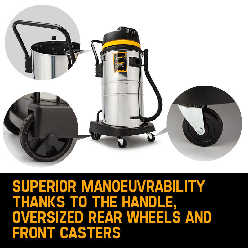 UNIMAC 60L Wet and Dry Vacuum Cleaner Bagless Industrial Grade Drywall Vac - image8