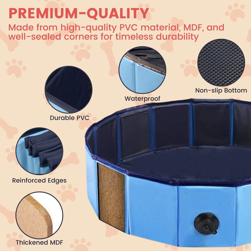 Floofi Pet Pool 120cm*30cm XL Blue Circle FI-SB-110-HR - image7