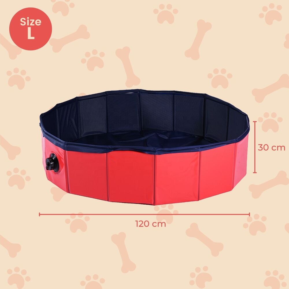 Floofi Pet Pool 120cm*30cm XL Red Circle FI-SB-109-HR - image9