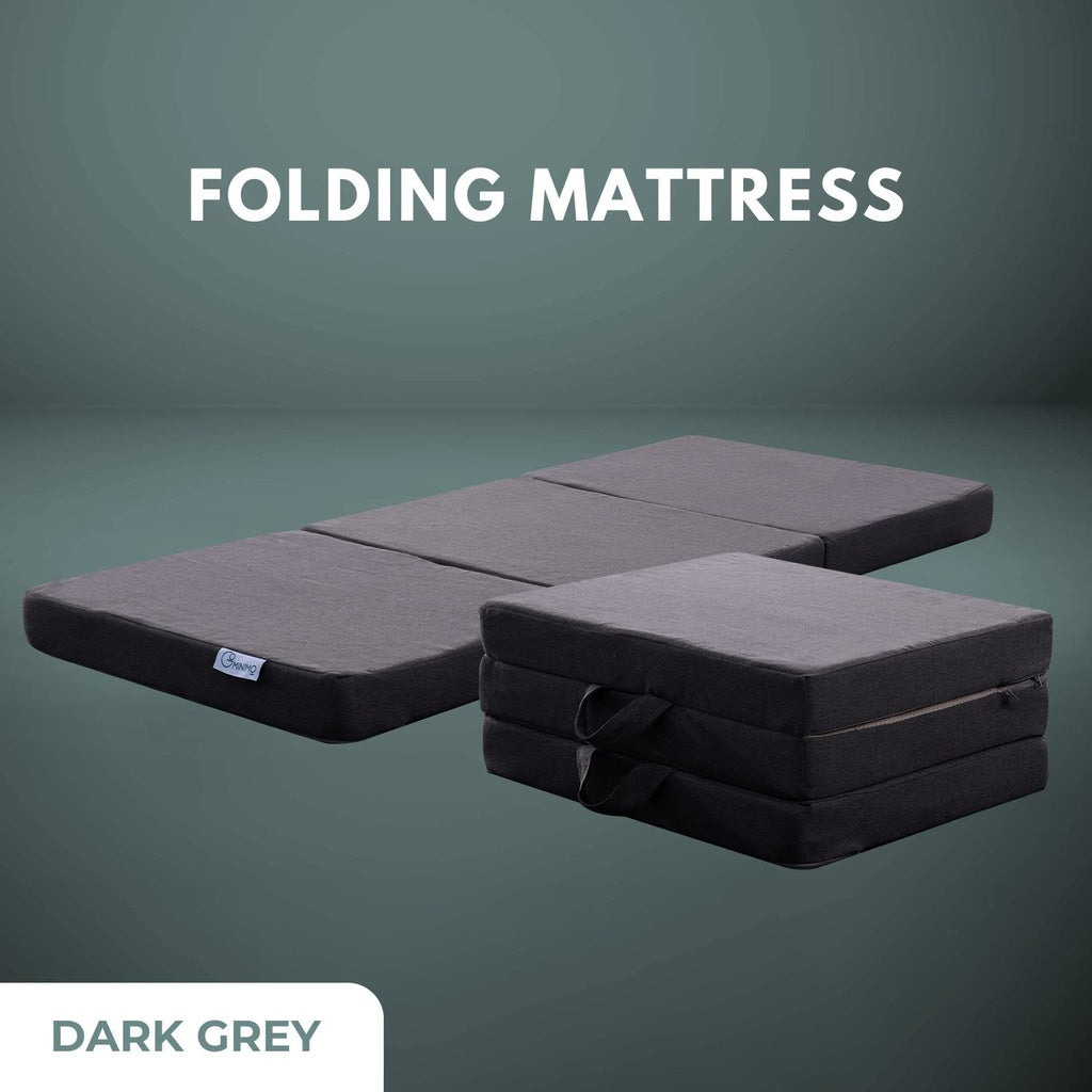 GOMINIMO 3 Fold Folding Mattress Single Dark Grey GO-FM-100-EON - image4