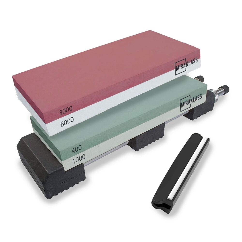 Miraklass Sharpening Stone Set (400/1000+3000/8000 Grit) MK-WS-100-RL - image1