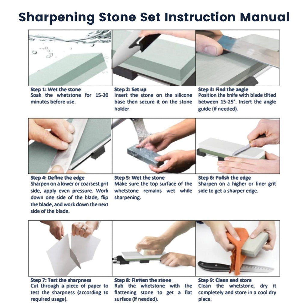 Miraklass Sharpening Stone Set (400/1000+3000/8000 Grit) MK-WS-100-RL - image9