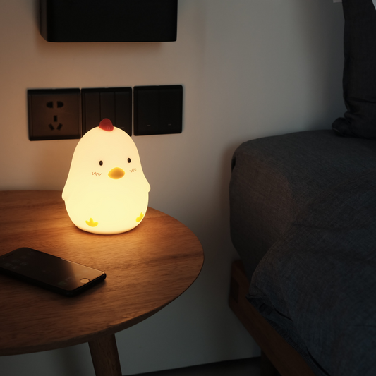 Muid Wake Up Chicken Night Lamp Alarm Clock White HM--104-MUID - image1