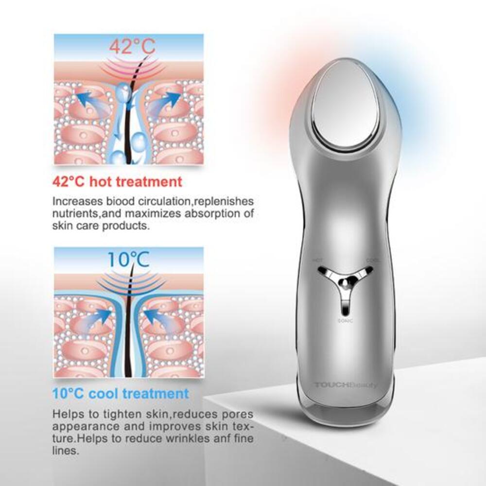 TOUCHBeauty Hot/Cool Sonic Vibration Facial & Eye Massager (Skin Rejuvenator) TB-1589 - image3