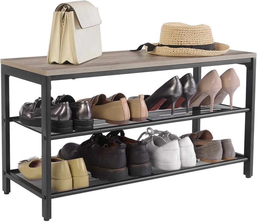 VASAGLE Shoe Rack 3 Tier Greige LBS73MB - image3