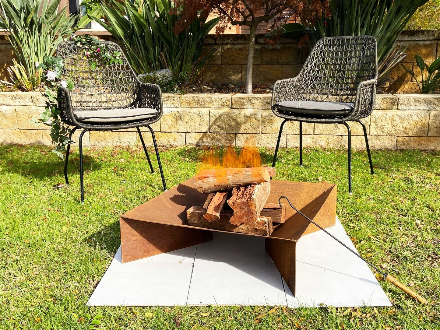 Firepit with Ash Tray with 0.11" Mild Steel - image3