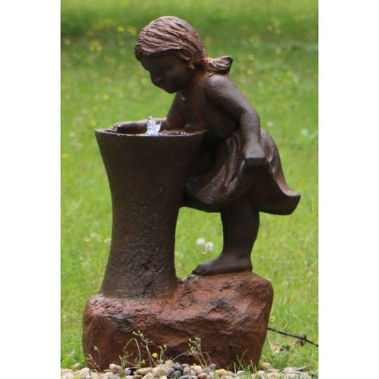 Girl at Water Fountain - image1
