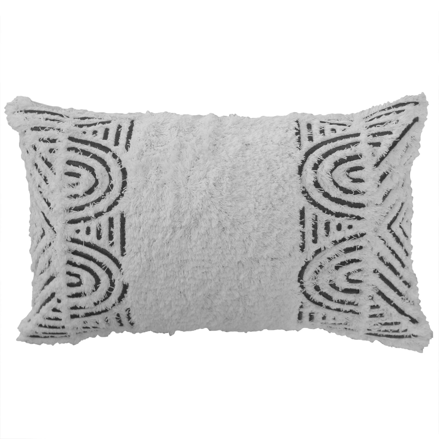 Cushion Cover-Boho Textured Single Sided-Africa Mono-30cm x 50cm - image1