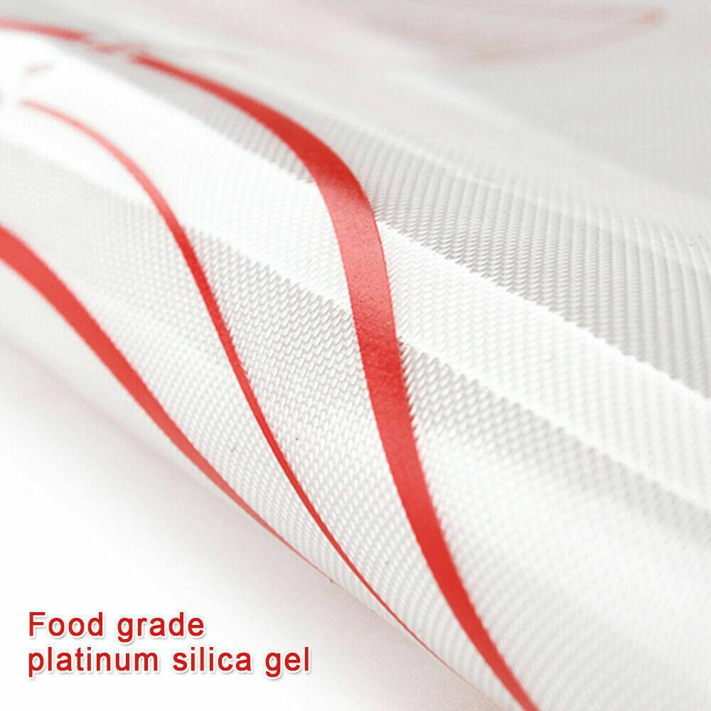 X Large Silicone Pastry Mat Thick Non Stick Baking Mat with Measurement 40*60 cm Fondant Mat Counter Mat Dough Rolling Mat Oven Liner Pie Crust Mat Red - image4