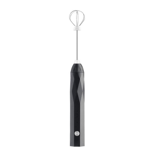 USB Charging Electric Egg Beater Milk Frother Handheld Drink Coffee Foamer Black with 2 Stainless Steel Whisks - image1