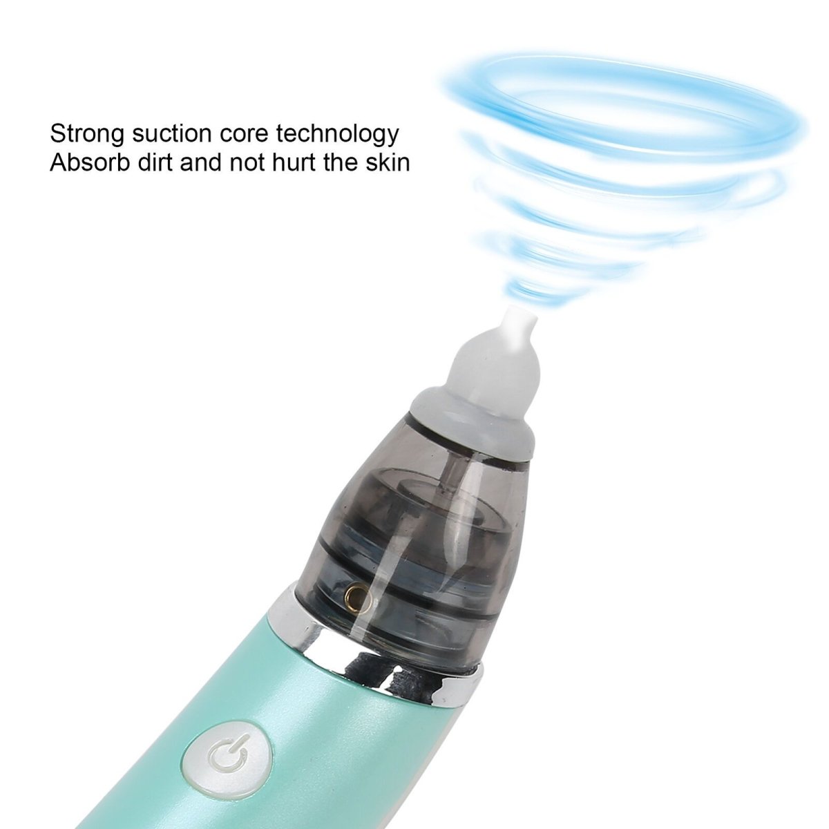 Baby Nasal Aspirator Electric Safe Hygienic Nose Cleaner Snot Sucker For baby (Green) - image5