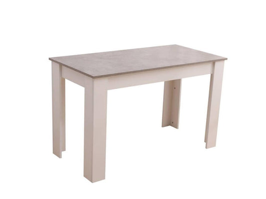 Dining Table Rectangular Wooden 120M-Grey & White - image1