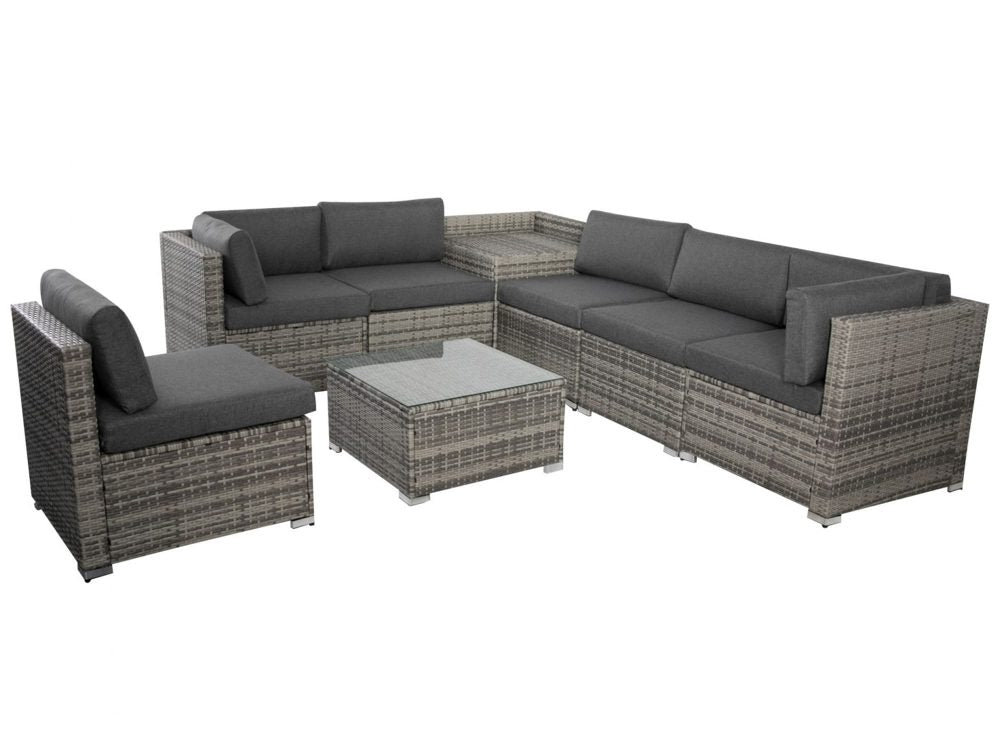 8PCS Outdoor Furniture Modular Lounge Sofa Lizard - Grey - image3