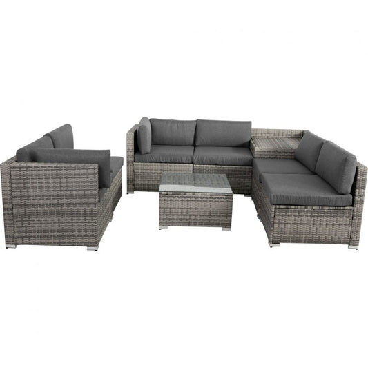 8PCS Outdoor Furniture Modular Lounge Sofa Lizard - Grey - image1