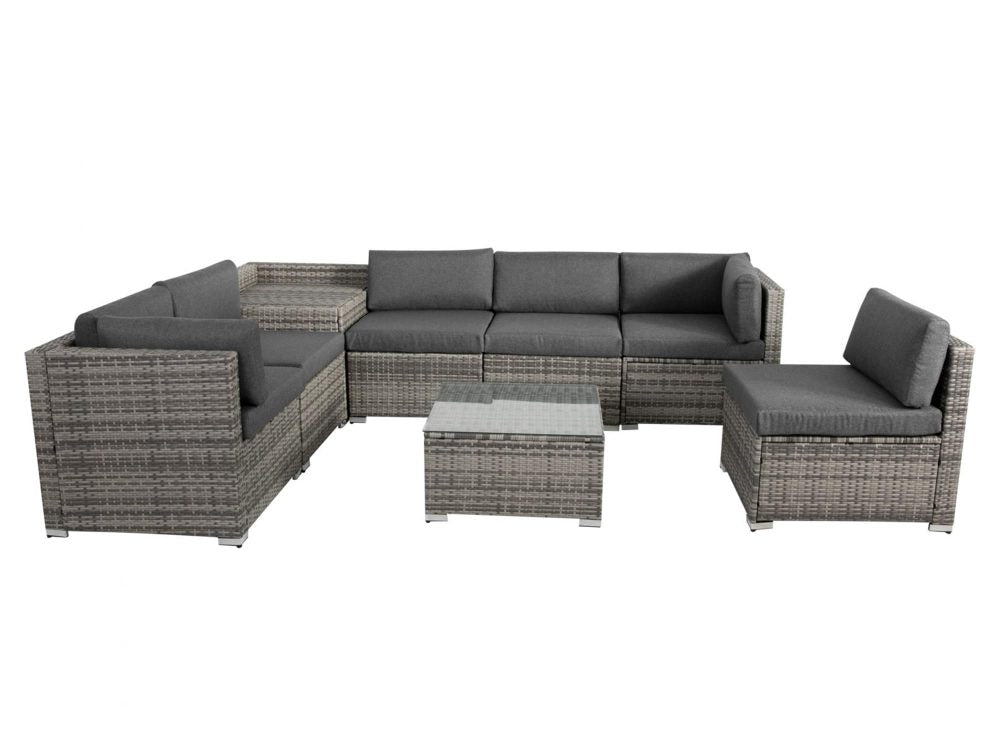 8PCS Outdoor Furniture Modular Lounge Sofa Lizard - Grey - image5