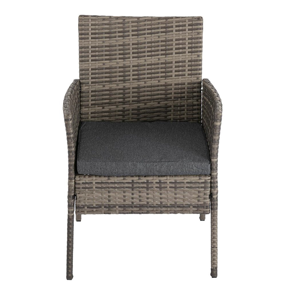 2 Seater PE Rattan Outdoor Furniture Chat Set- Mixed Grey - image3